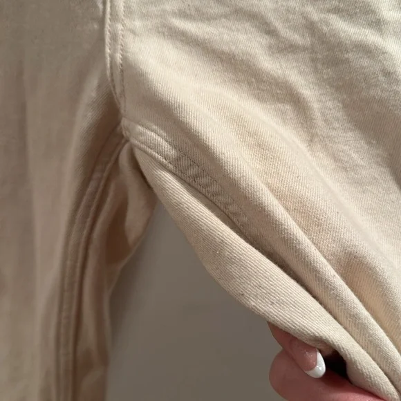 Everlane Cream Straight Leg Jeans - Picture 5 of 7